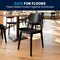 Flash Furniture Verona Commercial Grade Solid Wood Dining Chairs w/Curved Oval Backrests in Black, 2PK 2-XU-CH10367-3-BLK-GG - alternate 2